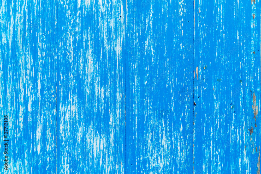 Fototapeta premium Blue wooden wall texture for background