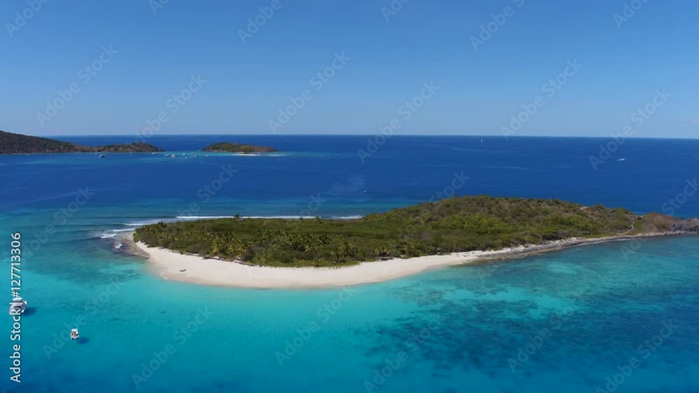 Aerial view of sandy cay, Tortola, British Virgin Islands Aerial view of sandy cay, Tortola, British Virgin Islands