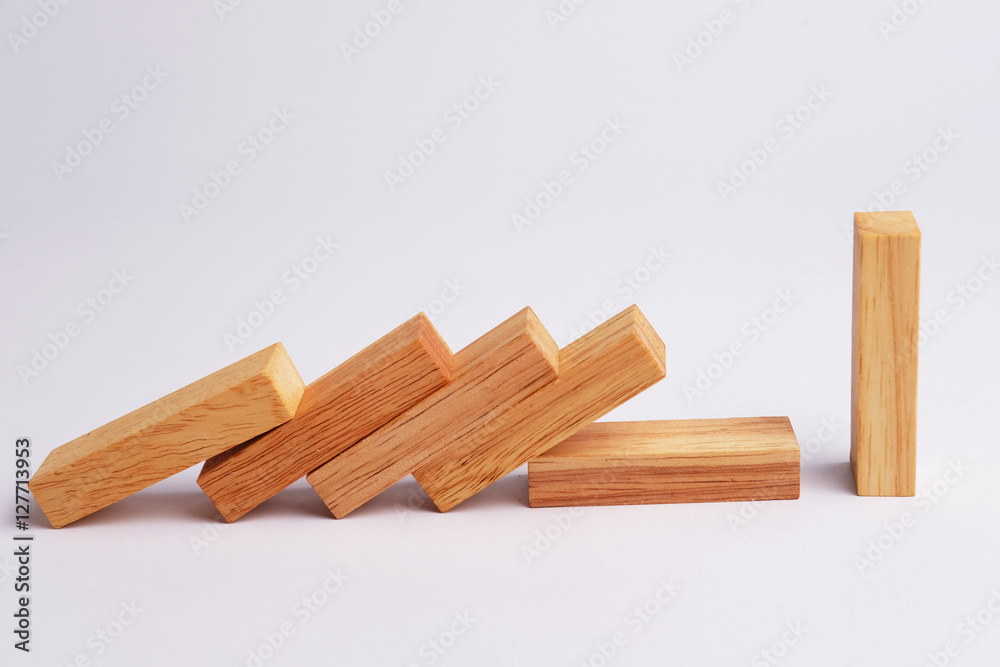 Wooden block for business concept.