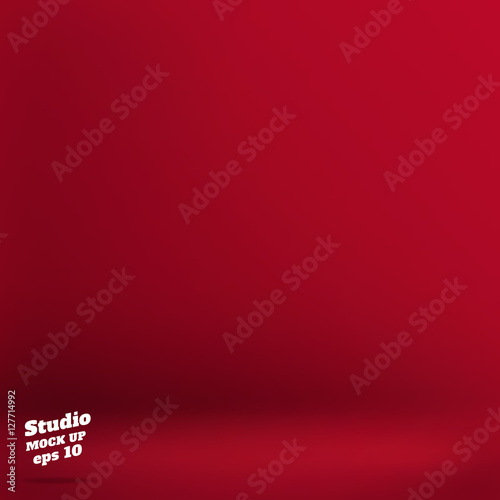 Vector,Empty velvet red color studio room background ,Template m