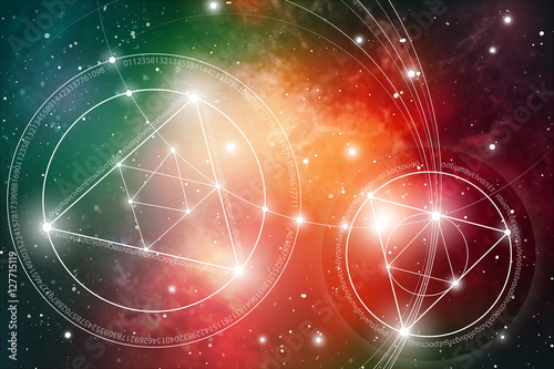 Sacred geometry. Mathematics, nature, and spirituality in Space. The formula of nature. There is no beginning and no end of the Universe, and no beginning and no end of the Life and the Bliss.