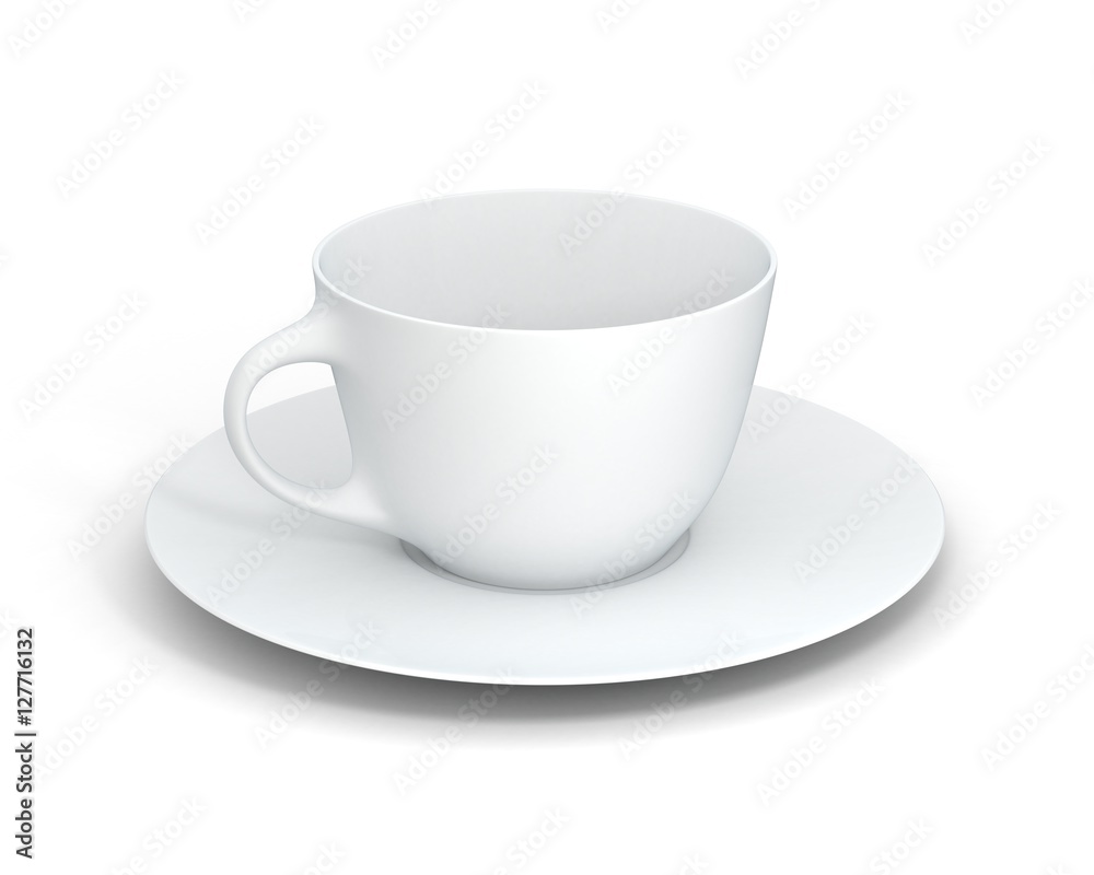 Isolated classic cup on white background. 3D Illustration. Isolated classic cup on white background. 3D Illustration.
