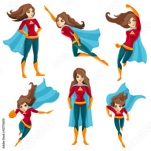 Foto Superwoman Actions Icon Set