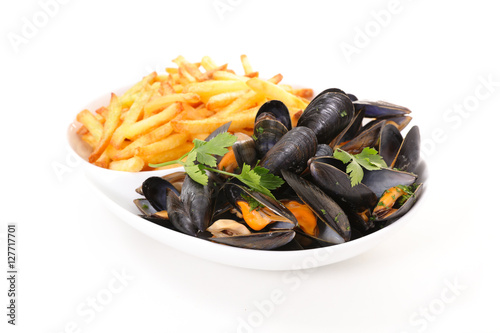 mussel with french fries