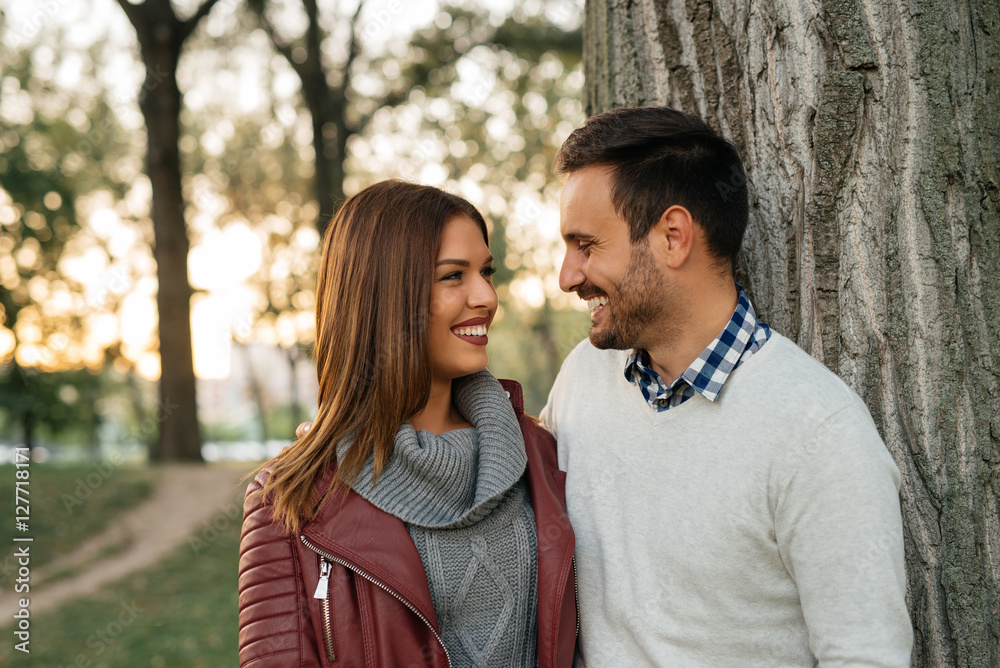 Romantic date in the park Romantic date in the park