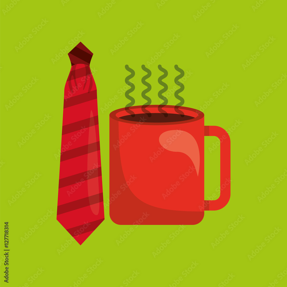 fathers day hat and coffee icon design vector illustration eps 10