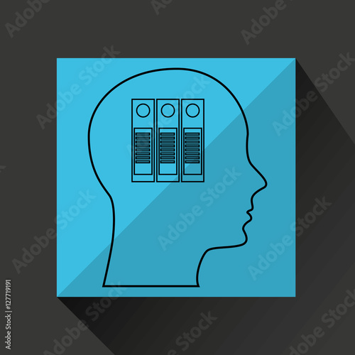 silhouette profile business folder concept vector illustration eps 10