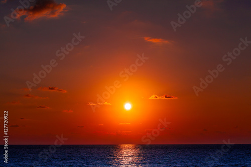 Beautiful sunset. Amazing summer sunset. sea sunset. sunset and