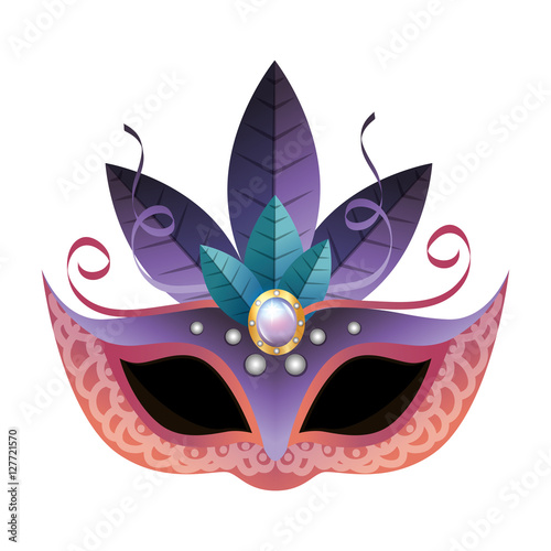party mask fashion isolated icon vector illustration design
