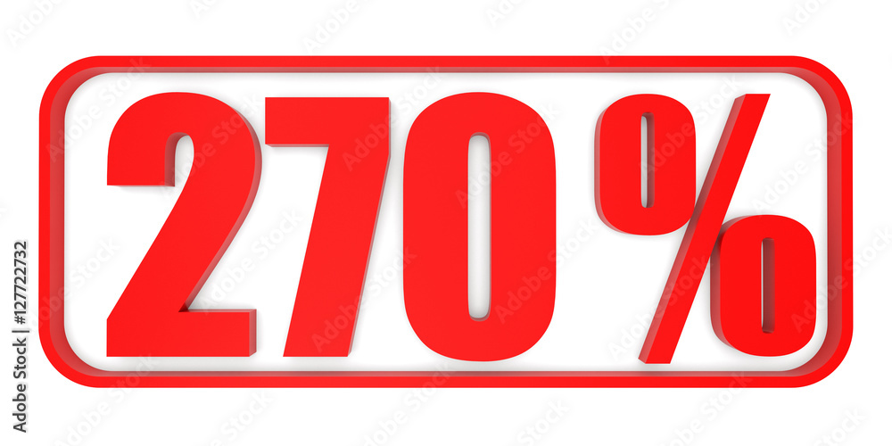 Discount 270 percent off. 3D illustration. Discount 270 percent off. 3D illustration.