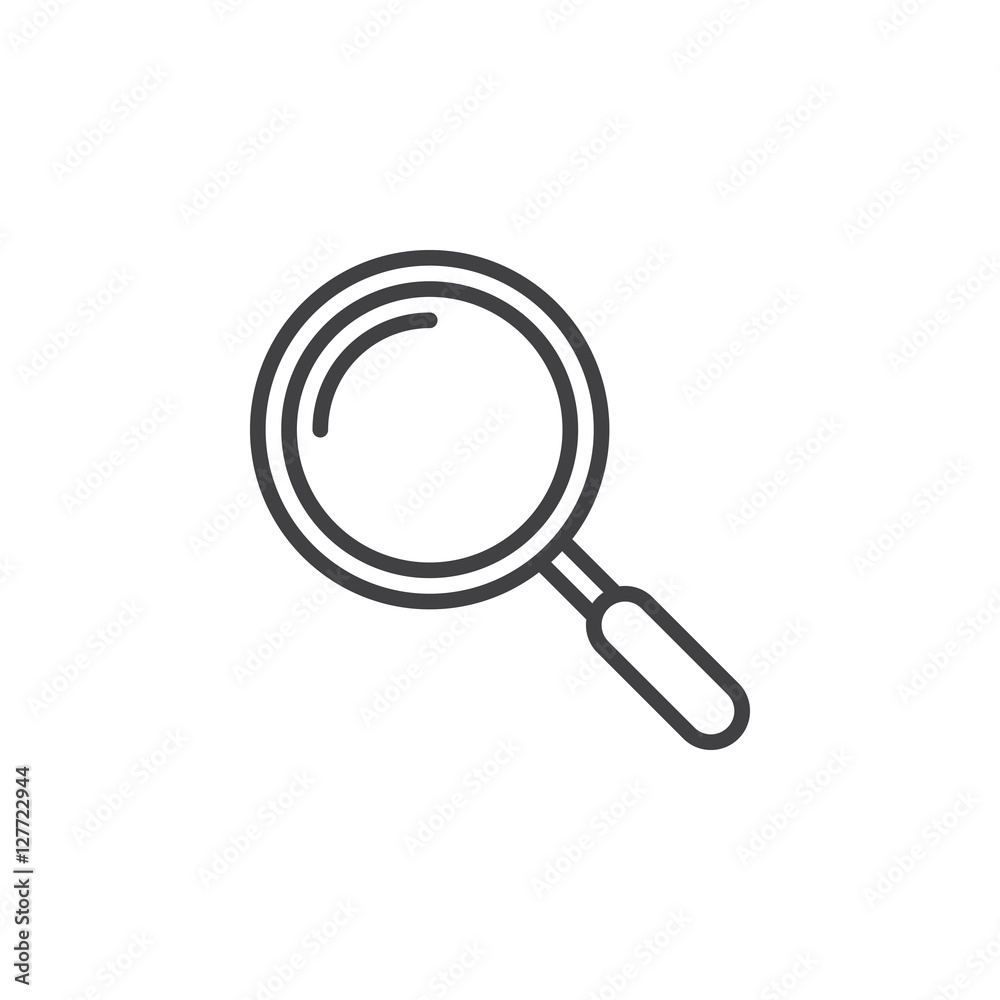 magnifying glass line icon, outline vector sign, linear pictogram isolated on white. logo illustration magnifying glass line icon, outline vector sign, linear pictogram isolated on white. logo illustration