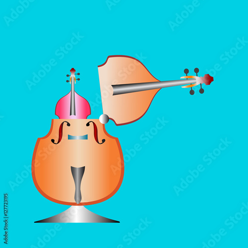 yellow bass together with the red violin