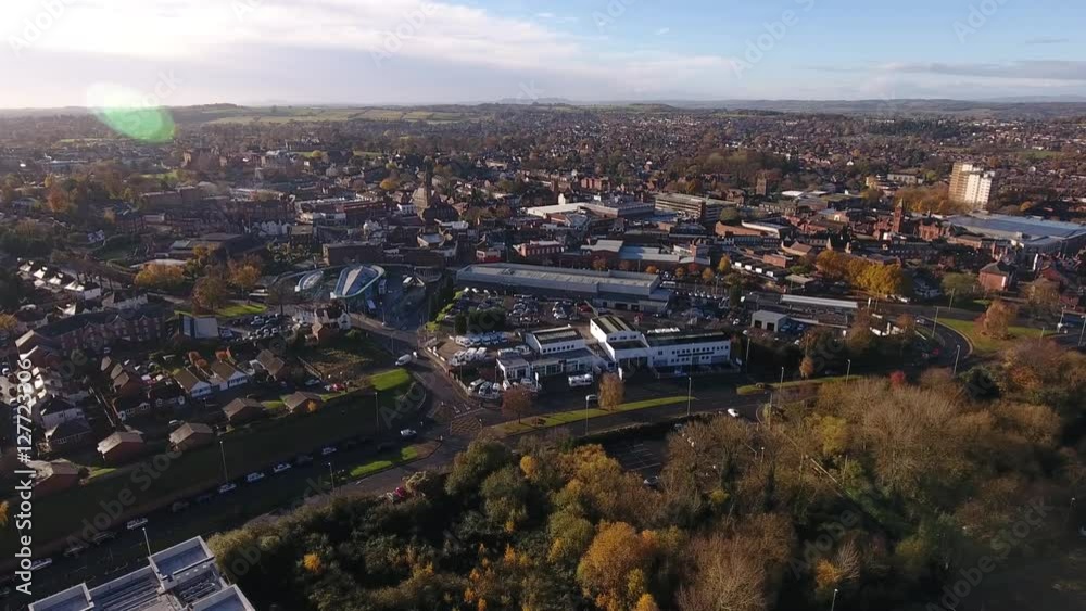 Aerial view of Stourbridge, UK.