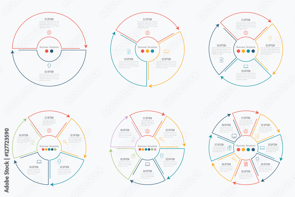 Naklejka premium Set with infographics