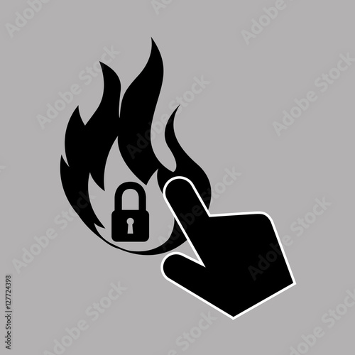 data protection smartphone firewall lock design vector illustration eps 10