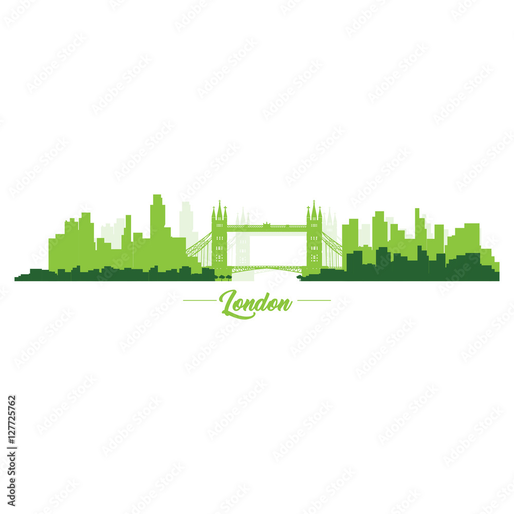 Fototapeta premium Isolated skyline