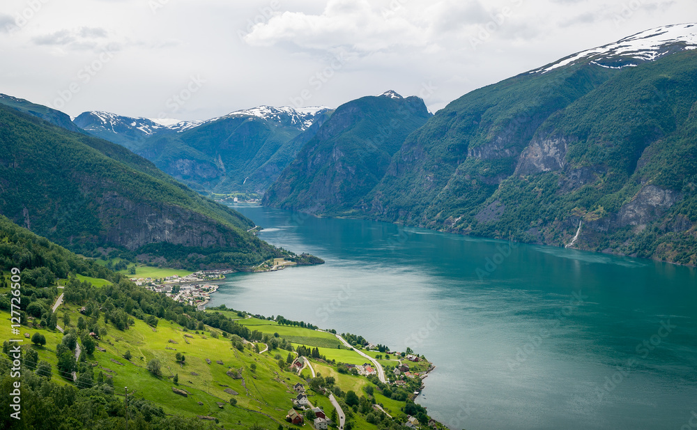 Sognefjord aerial view, Norway