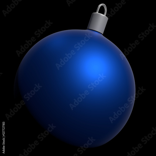 blue xmas ball