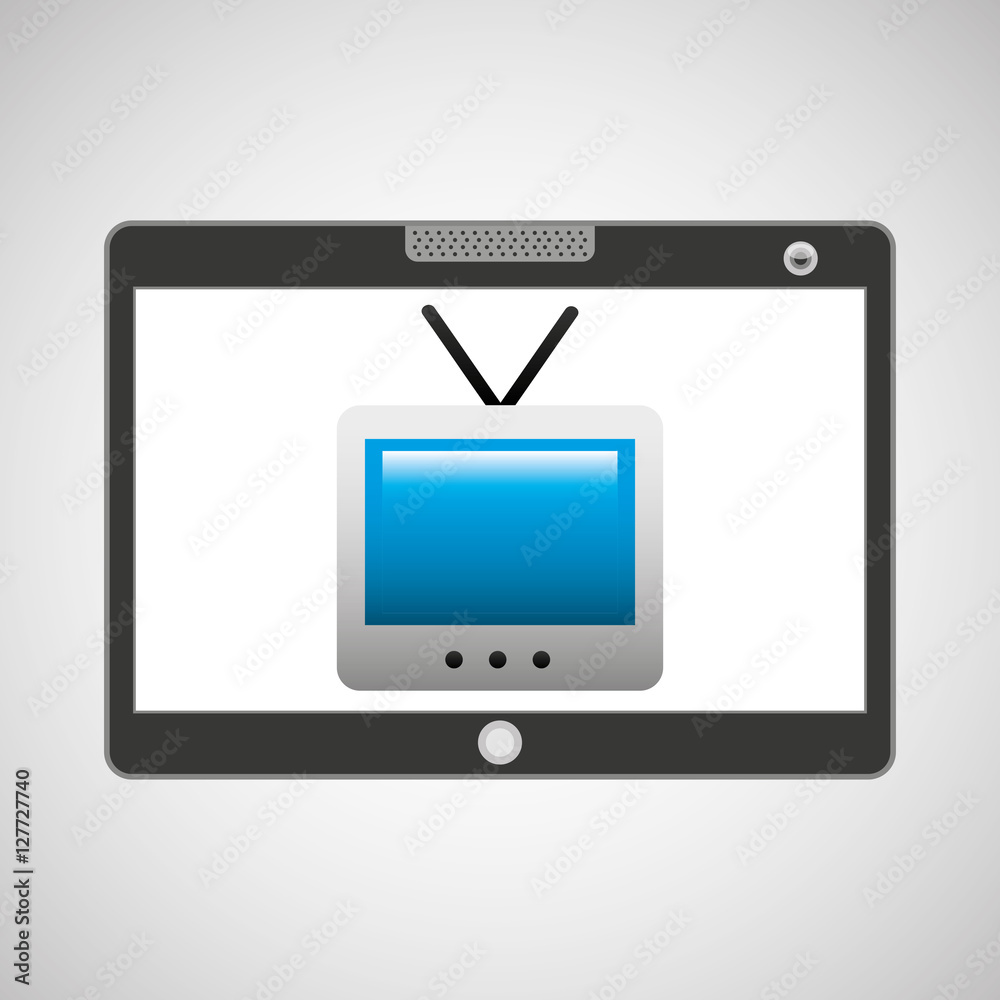 touchpad digital television wireless vector illustration eps 10