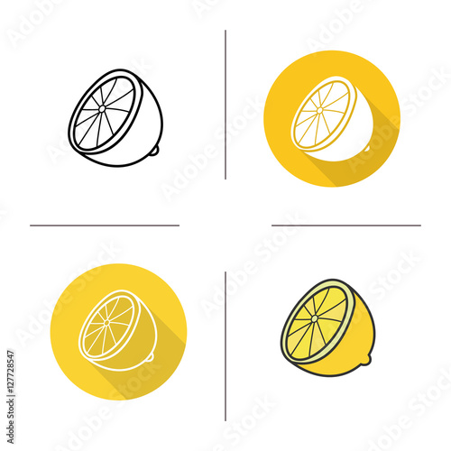 Lemon half icon