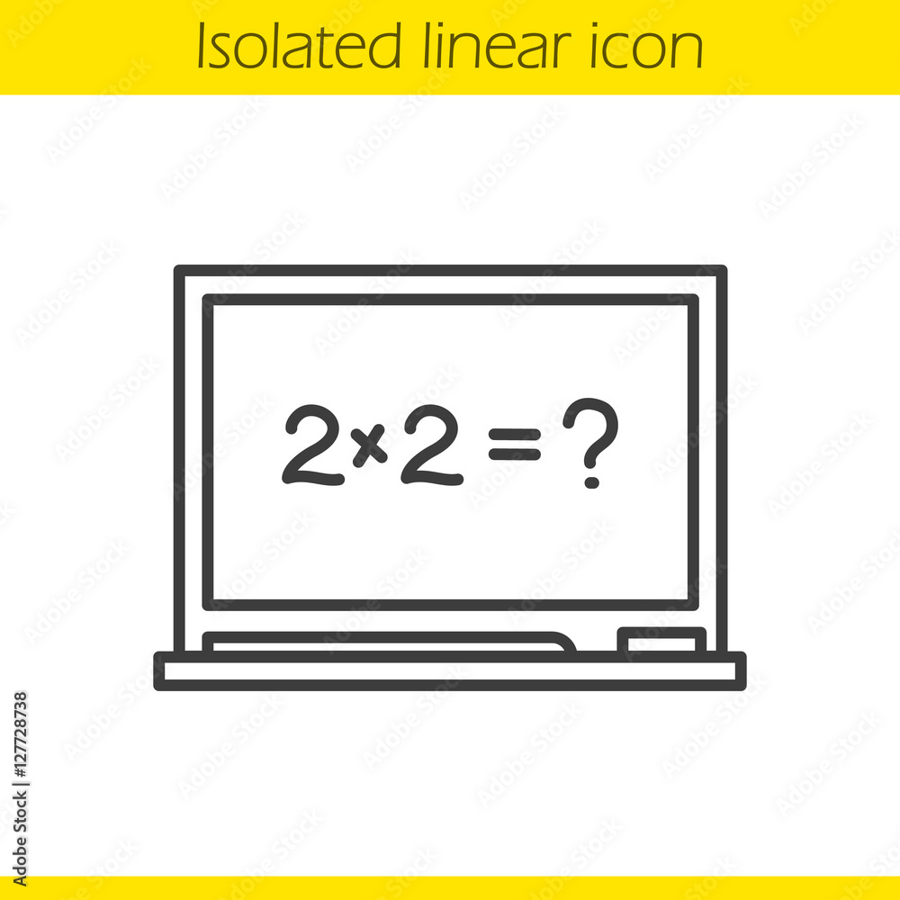 School blackboard linear icon