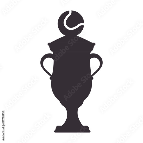 trophy championship tennis icon vector illustration design photo