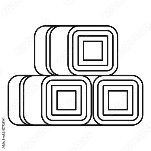 Hay bundles icon. Outline illustration of hay vector icon for web design