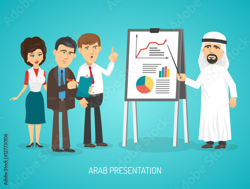Arab Presentation Poster © Macrovector