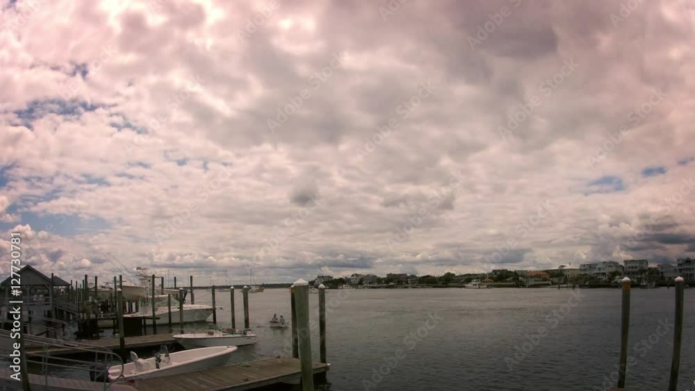 Intercoastal with Rolling Clouds and Boats Intercoastal with Rolling Clouds and Boats