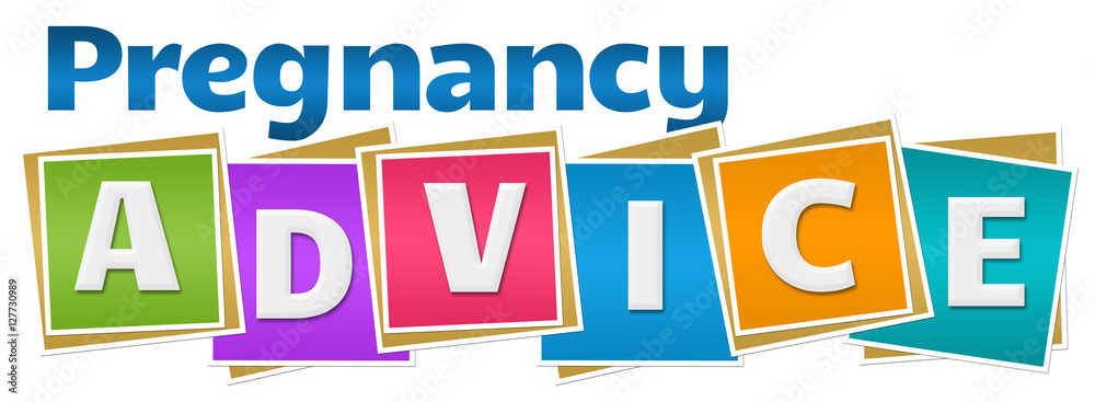 Pregnancy Advice Colorful Blocks Text Pregnancy Advice Colorful Blocks Text