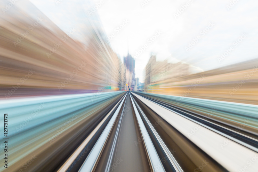 Speed motion in urban highway road tunnel

