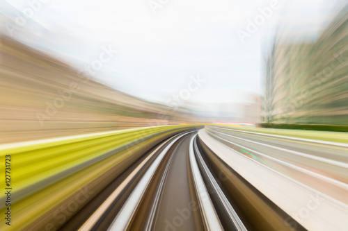 Speed motion in urban highway road tunnel 