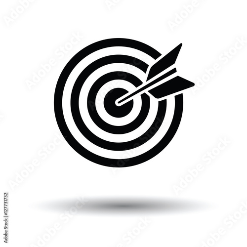 Target with dart in bulleye icon