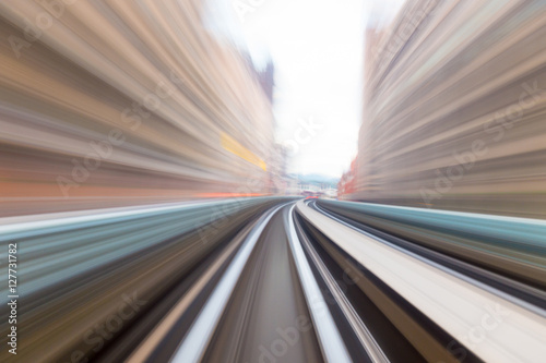 Speed motion in urban highway road tunnel 