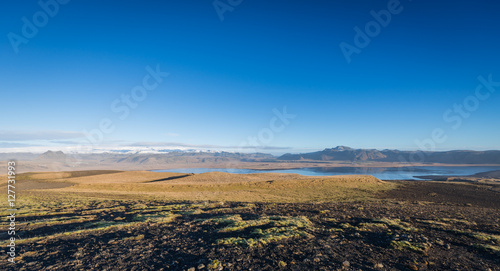 Icelandic mountain landscape not far from Vik, Iceland.