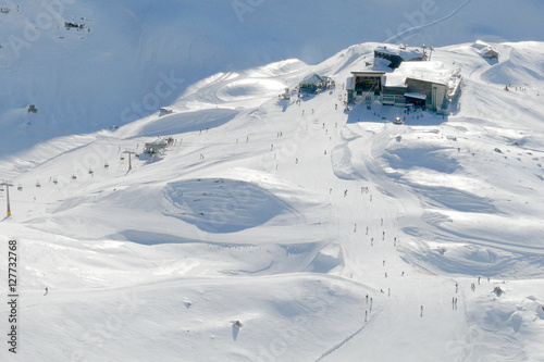 Skifahrer auf dem Nebelhorn