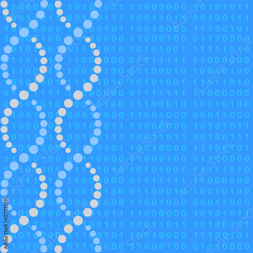 Dna molecule with binary code