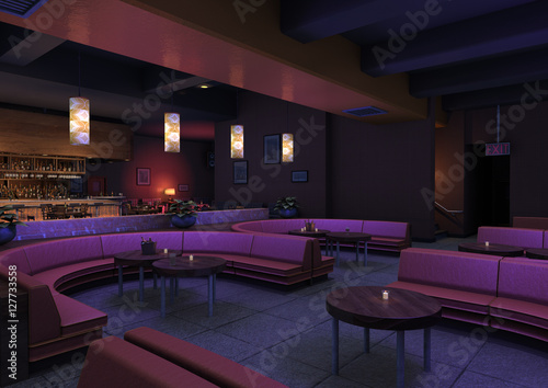 3D Rendering Lounge Bar photo