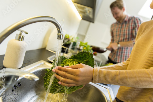 Couple in kitchen
