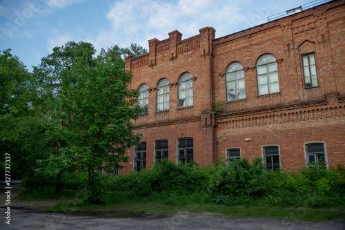 Old red brick building of Chizhovsky barracks in Voronezh