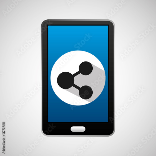 mobile phone app sharing icon vector illustration eps 10