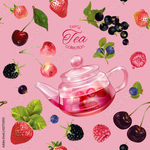 Berry tea pattern