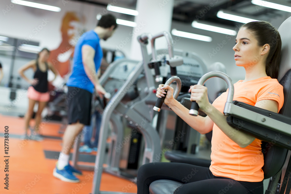 Fototapeta premium Woman in gym