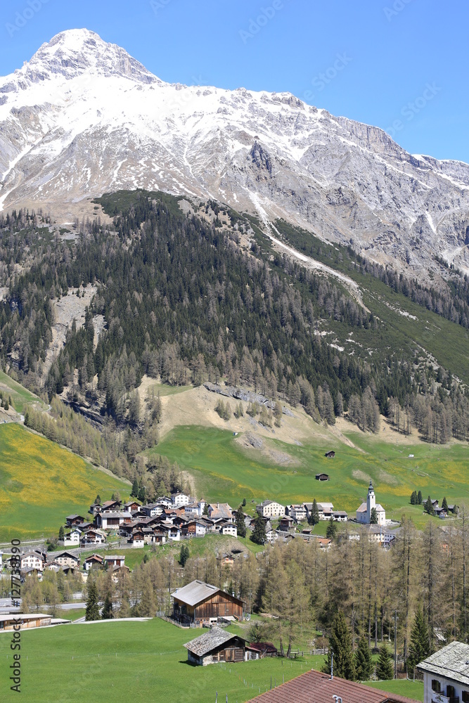Splugen in Graubunden, Switzerland