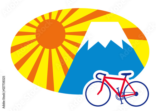 富士山からのご来光を求めて　サイクリング　ロードレーサー