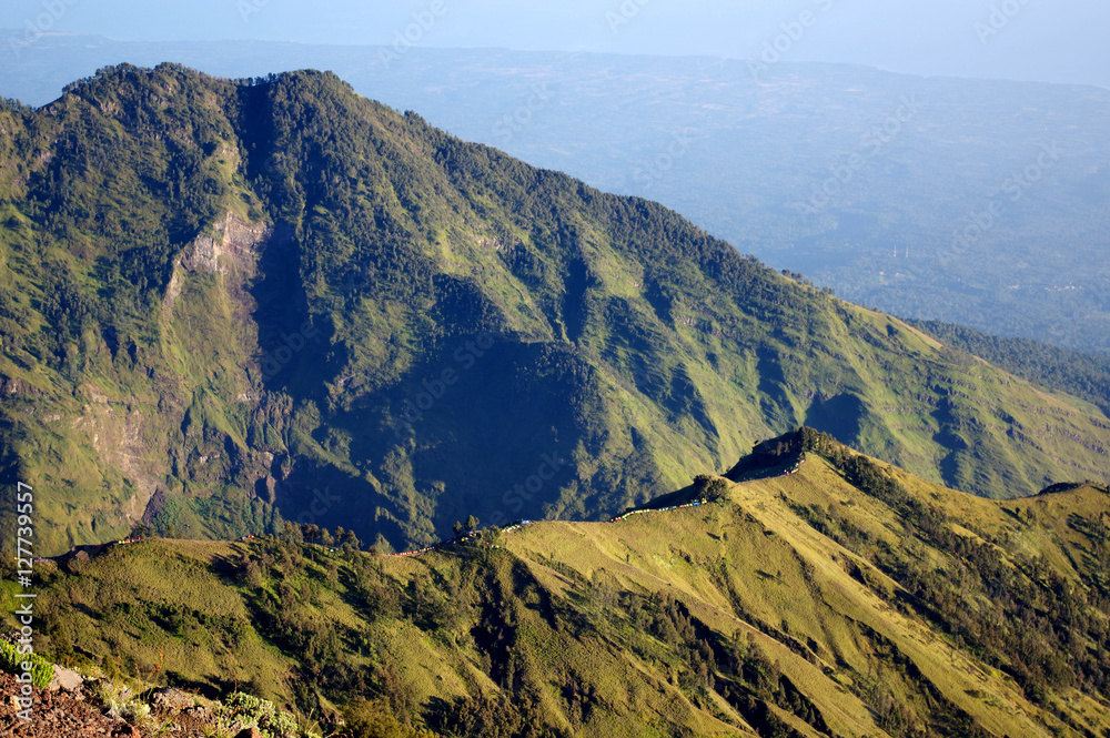 Obraz premium mont rinjani, lombok, indonésie