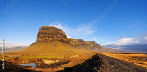 Amazing mountains in Iceland. Wide angle mountain view. photo