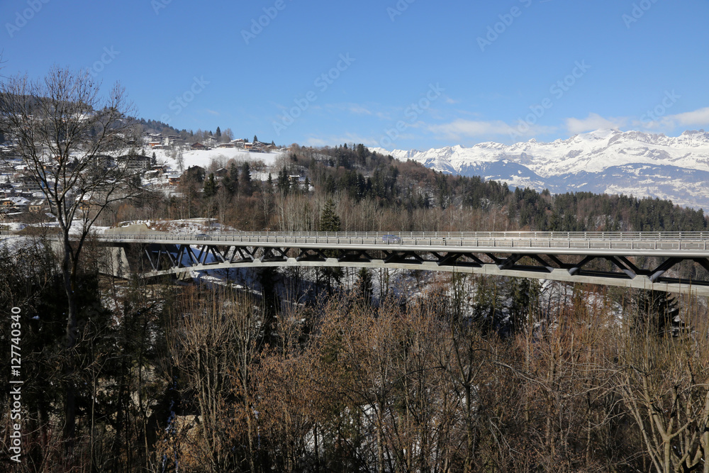 Obraz premium Pont de contournement de Saint-Gervais-les-Bains.