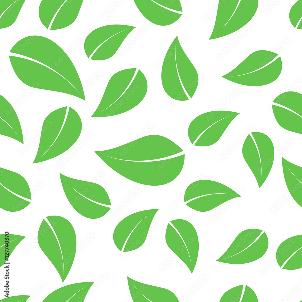 green seamless leaves 