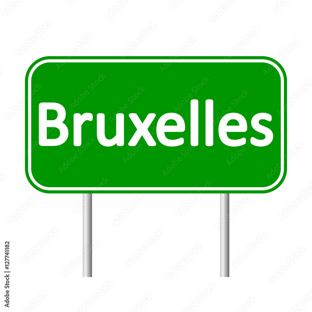 Bruxelles road sign isolated on white background. Bruxelles road sign isolated on white background.